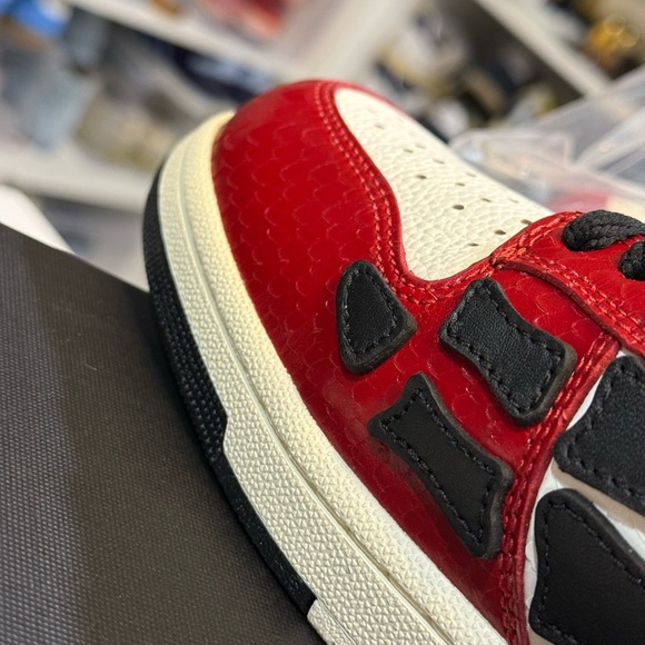AMIRI Snake Skeleton Red and Black Men's Sneakers - Size 15 - Picture 11 of 11